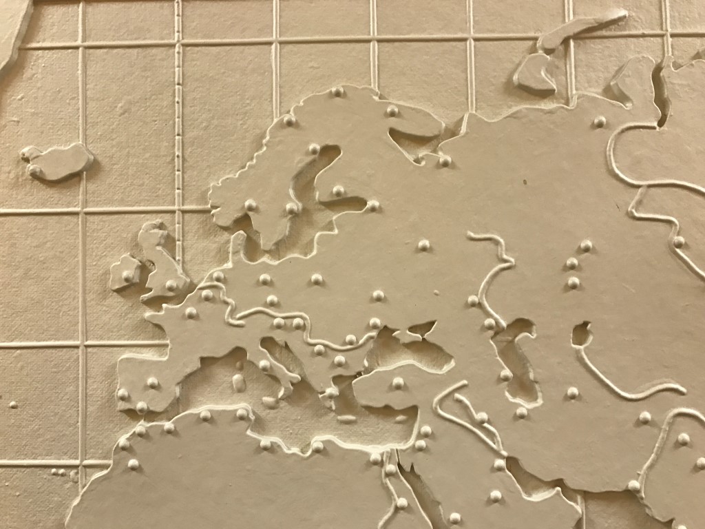 Auschschnitt aus einer taktilen Weltkarte