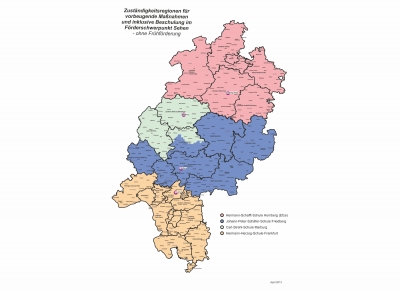 Überregionale Beratungs- und Förderzentren für Schülerinnen und Schüler mit dem Förderschwerpunkt Sehen in Hessen